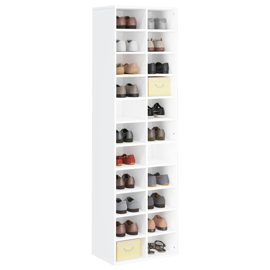 Modern Wooden Large Open Shoe Storage Cabinet Unit With 22 Compartments