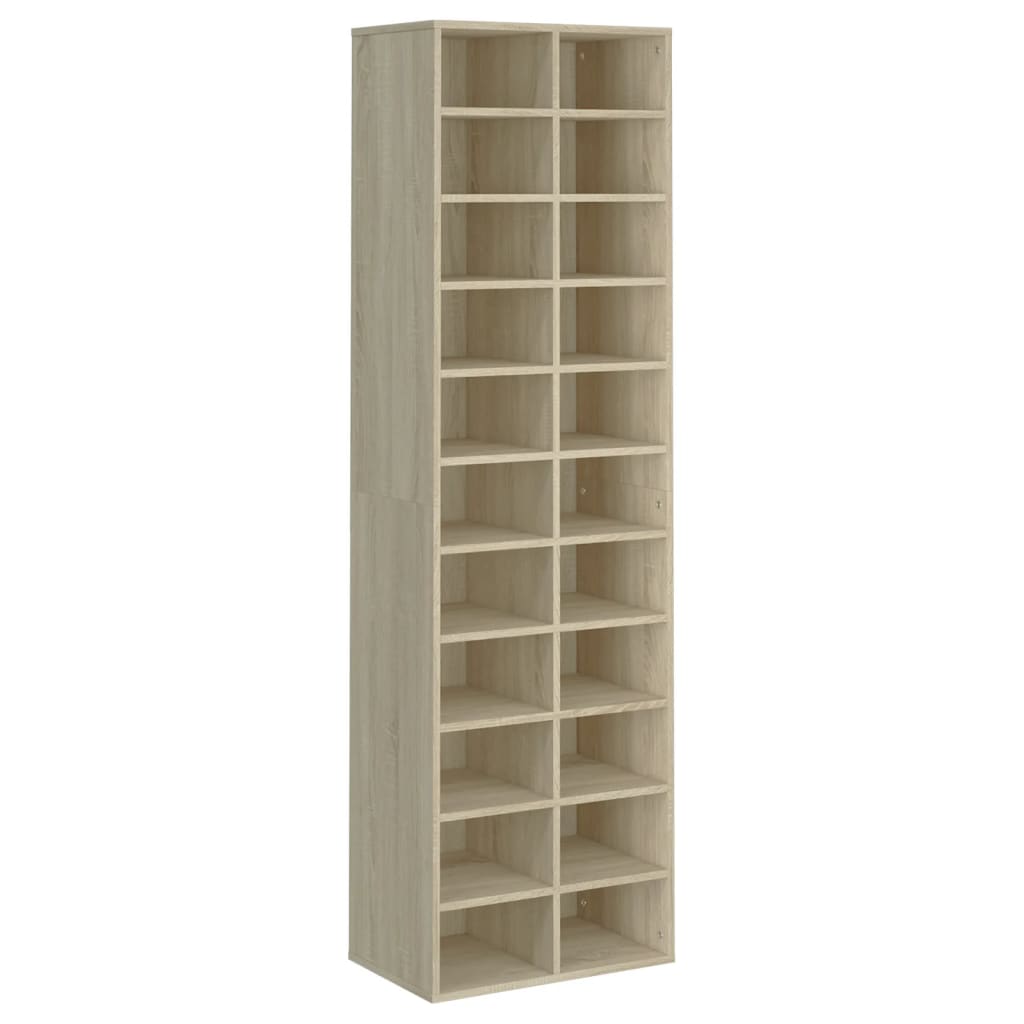 Modern Wooden Large Open Shoe Storage Cabinet Unit With 22 Compartments