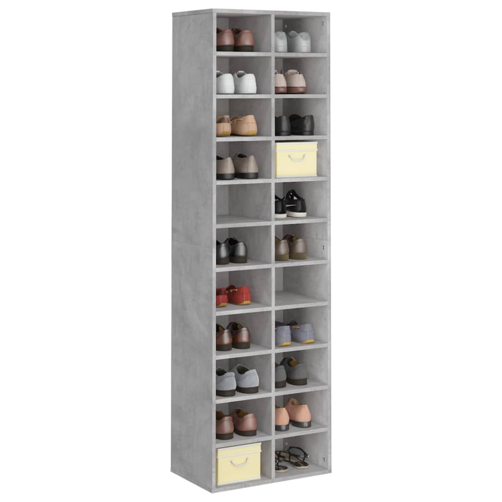 Modern Wooden Large Open Shoe Storage Cabinet Unit With 22 Compartments