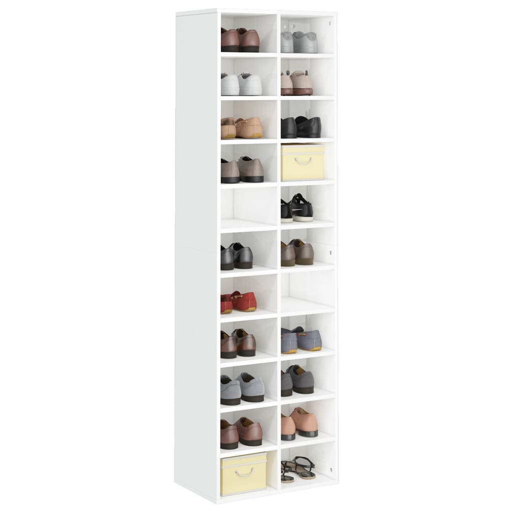 Modern Wooden Large Open Shoe Storage Cabinet Unit With 22 Compartments