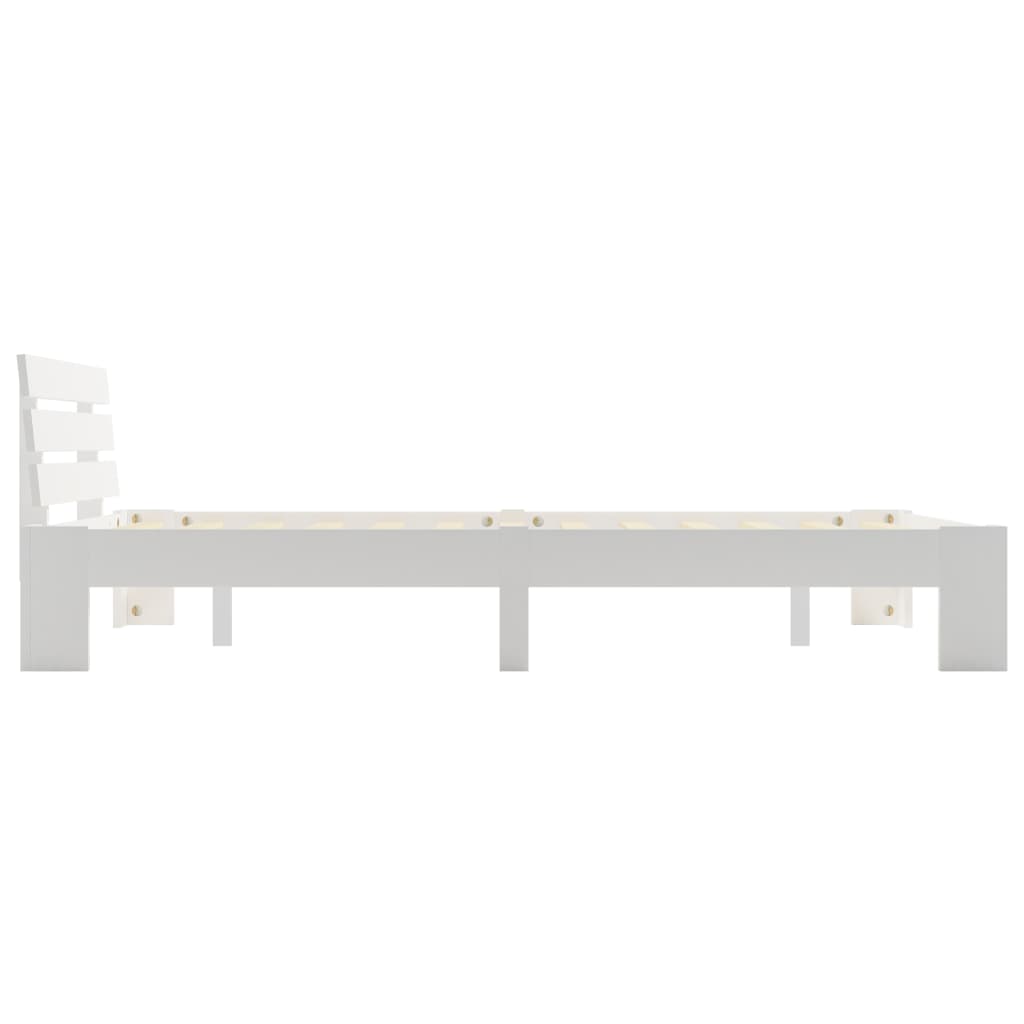 Bed Frame without Mattress White 140x200cm Solid Wood Pine