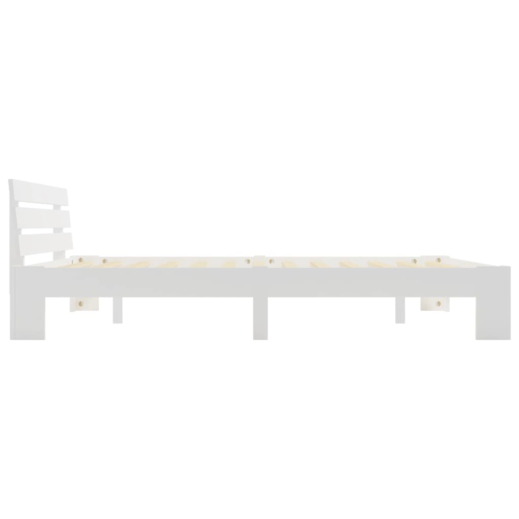 Bed Frame without Mattress White 160x200cm Solid Wood Pine