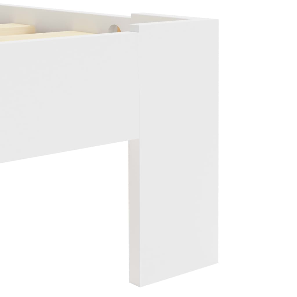 Bed Frame without Mattress White 160x200cm Solid Wood Pine