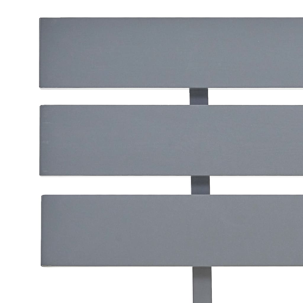 Bed Frame without Mattress Grey Solid Pine Wood 90x200 cm