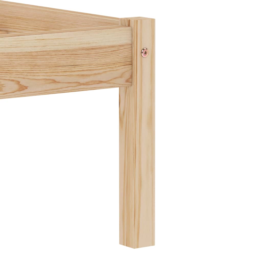 Bed Frame without Mattress Solid Pine Wood 140x200 cm