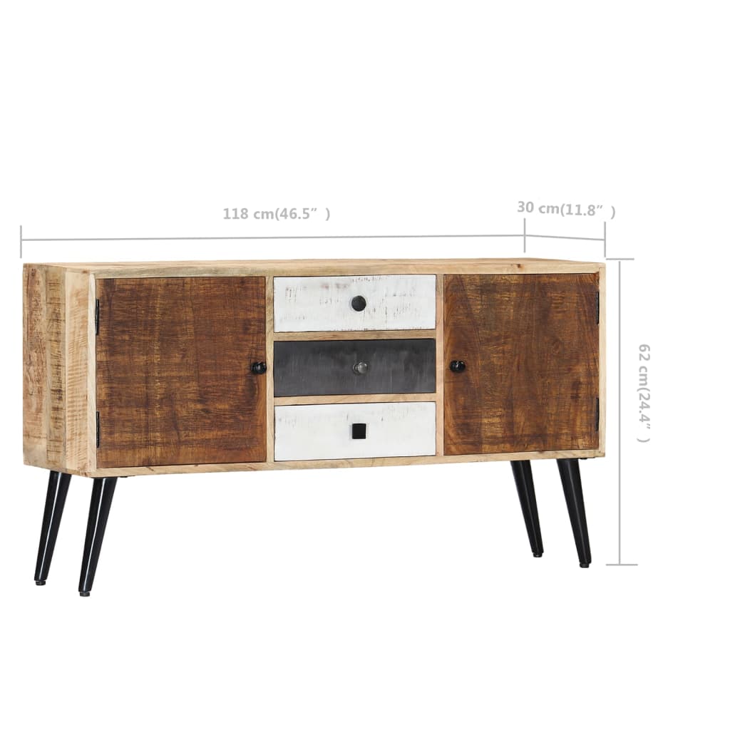 Sideboard 118x30x62 cm Solid Mango Wood