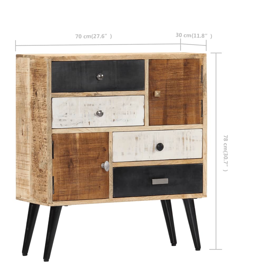 Sideboard 70x30x78 cm Solid Mango Wood