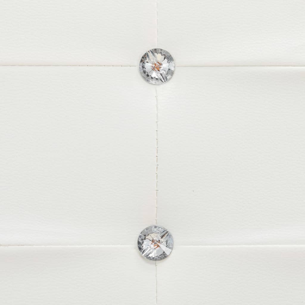 Bed Frame without Mattress White Faux Leather 135x190 cm Double