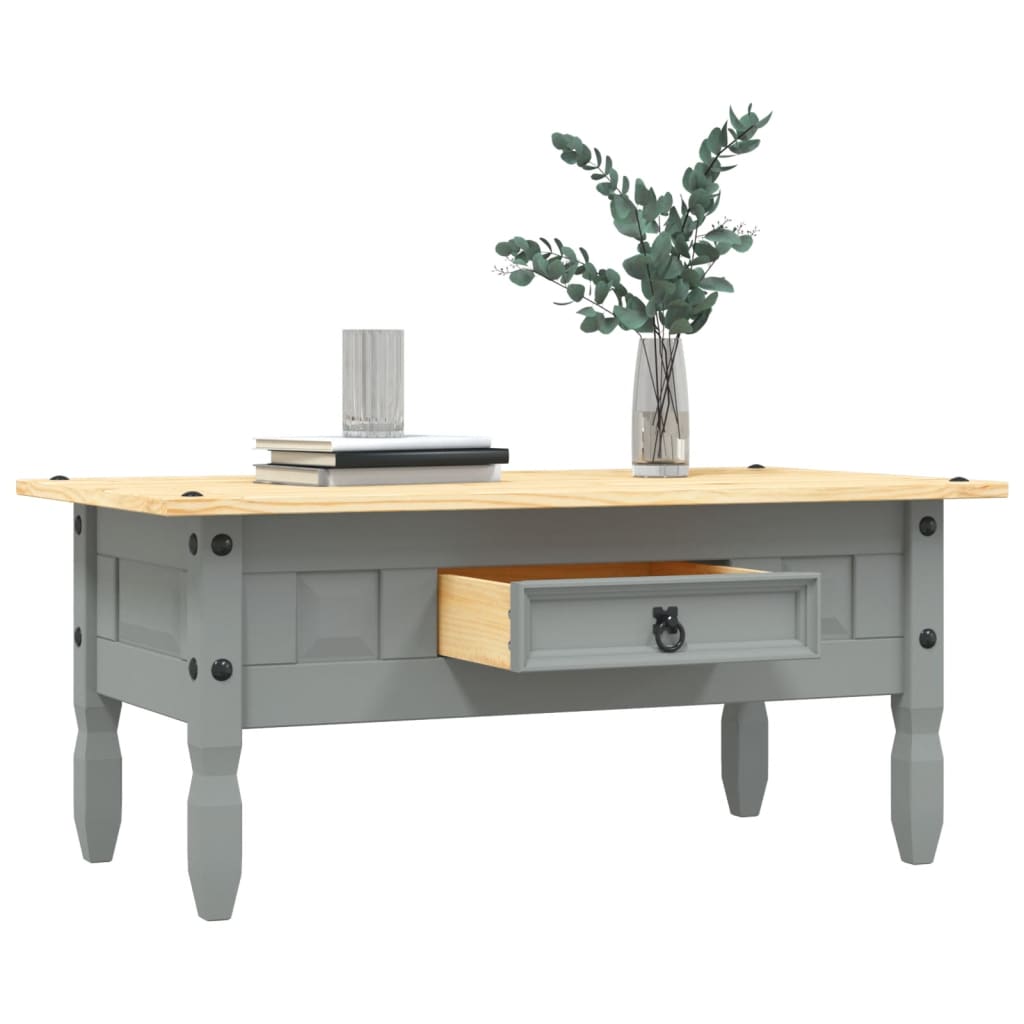 TEST - Rustic Wooden Coffee Table With Storage Drawer