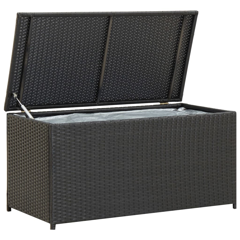 Outdoor Patio Poly Rattan 190L Garden Storage Box Cushion Boxes Cabinet Unit