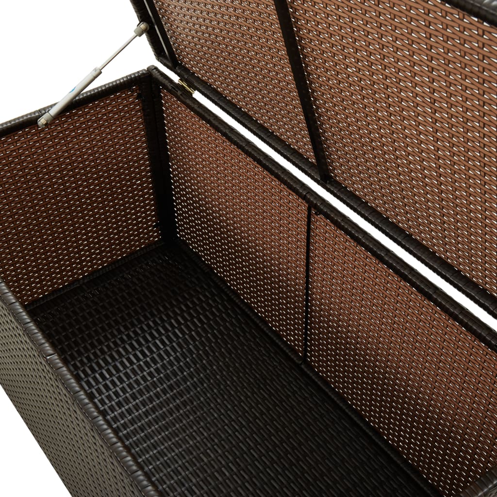 Outdoor Patio Poly Rattan 190L Garden Storage Box Cushion Boxes Cabinet Unit