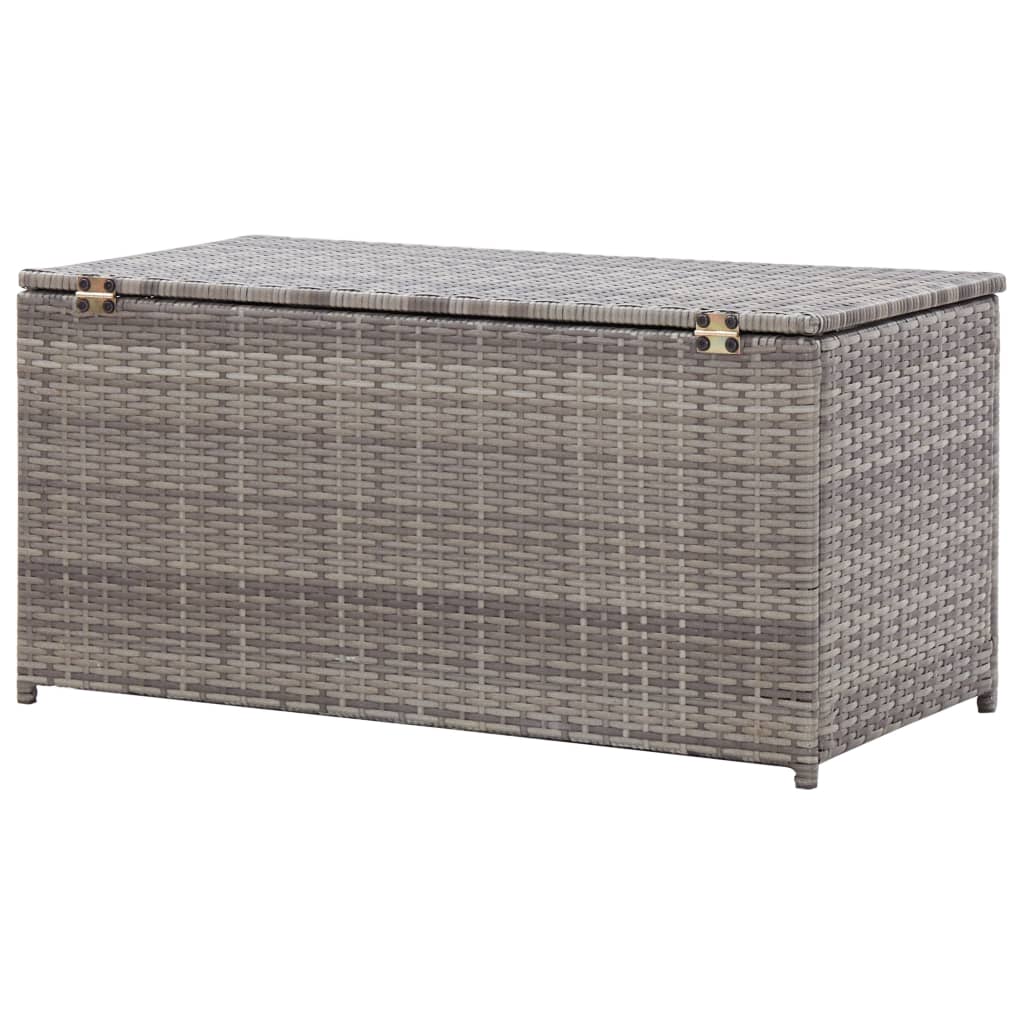 Outdoor Patio Poly Rattan 190L Garden Storage Box Cushion Boxes Cabinet Unit