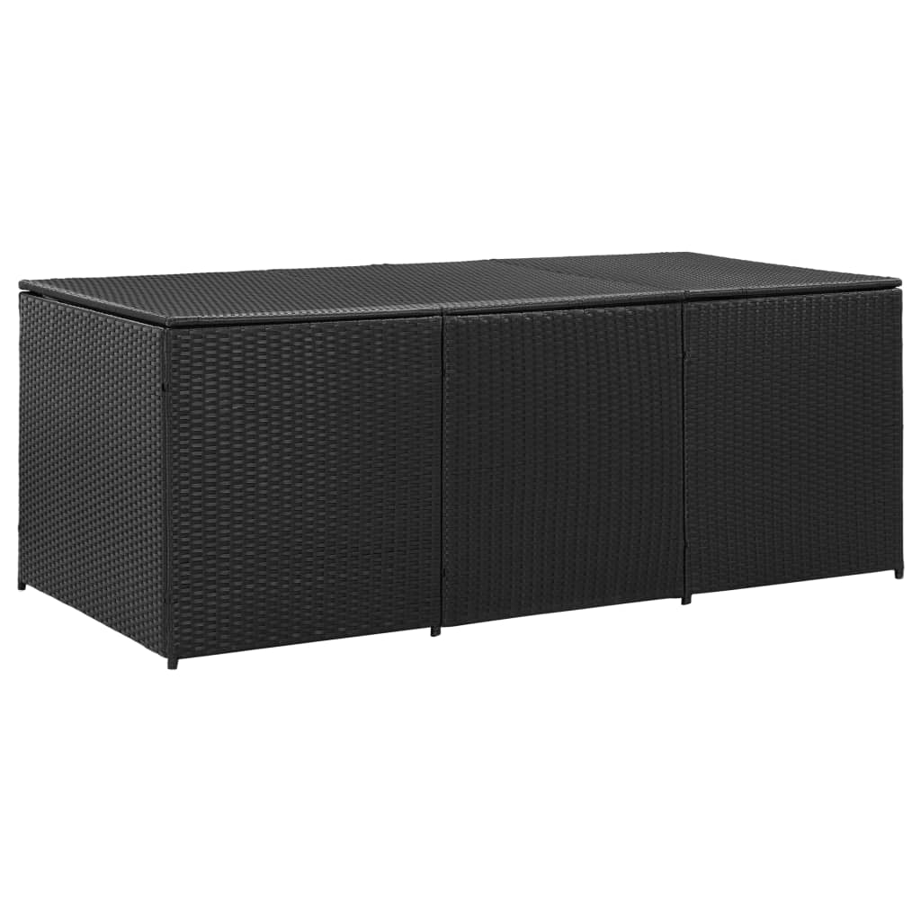 Outdoor Patio Poly Rattan Large Garden Storage Box Cushion Boxes Cabinet Unit