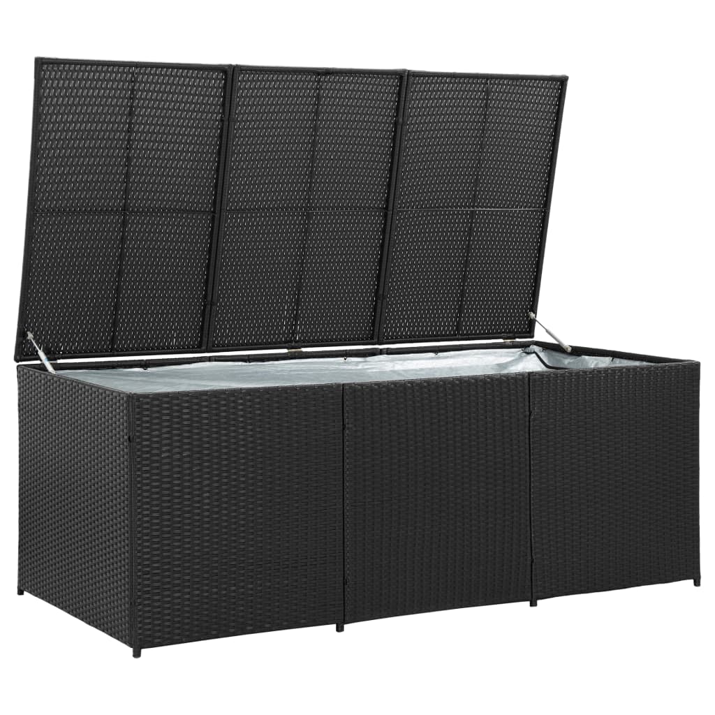 Outdoor Patio Poly Rattan Large Garden Storage Box Cushion Boxes Cabinet Unit