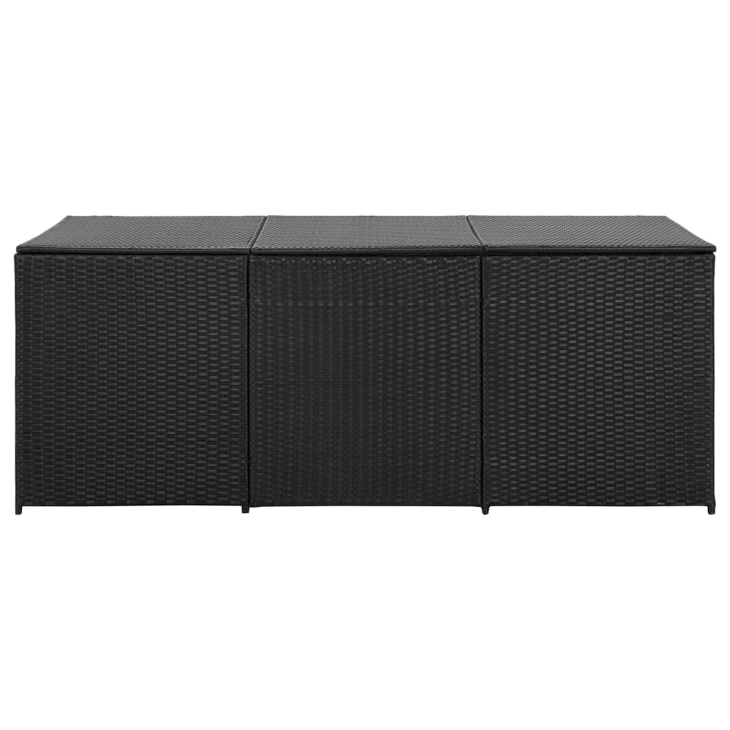 Outdoor Patio Poly Rattan Large Garden Storage Box Cushion Boxes Cabinet Unit