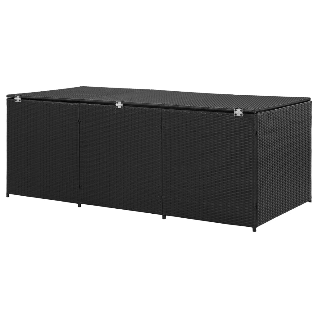 Outdoor Patio Poly Rattan Large Garden Storage Box Cushion Boxes Cabinet Unit