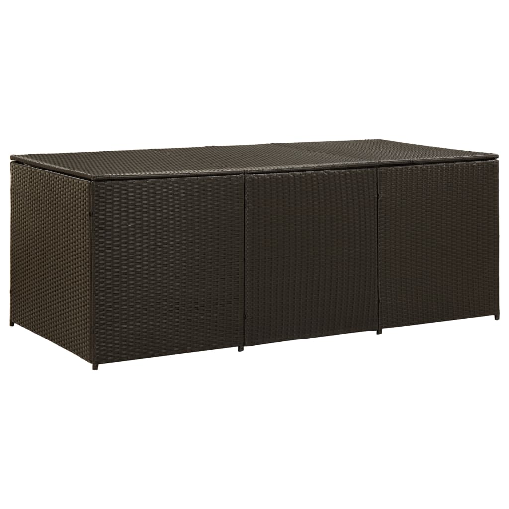 Outdoor Patio Poly Rattan Large Garden Storage Box Cushion Boxes Cabinet Unit