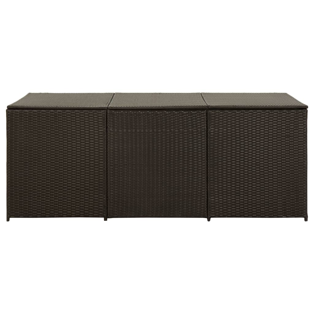 Outdoor Patio Poly Rattan Large Garden Storage Box Cushion Boxes Cabinet Unit