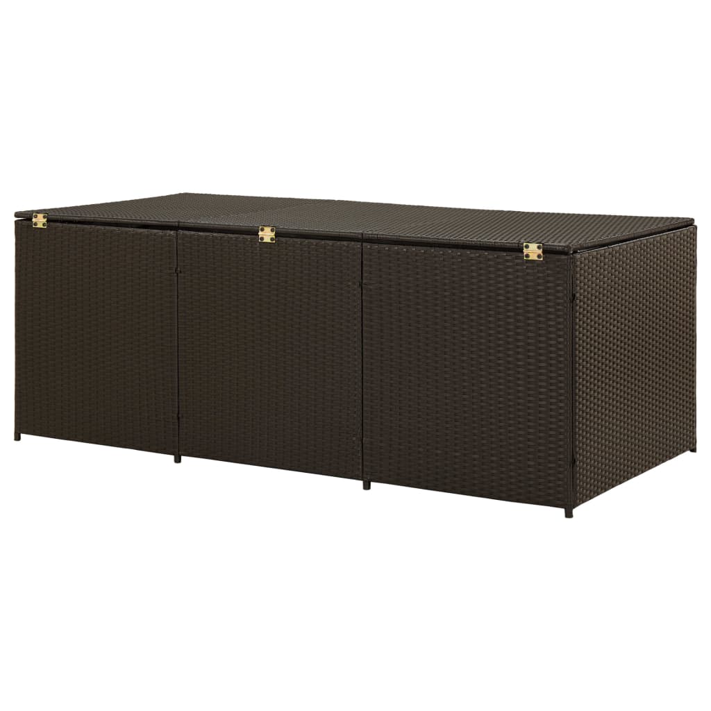 Outdoor Patio Poly Rattan Large Garden Storage Box Cushion Boxes Cabinet Unit