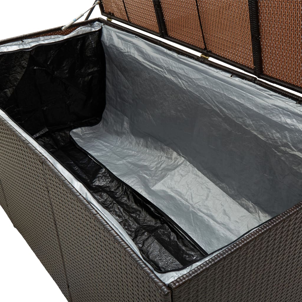 Outdoor Patio Poly Rattan Large Garden Storage Box Cushion Boxes Cabinet Unit