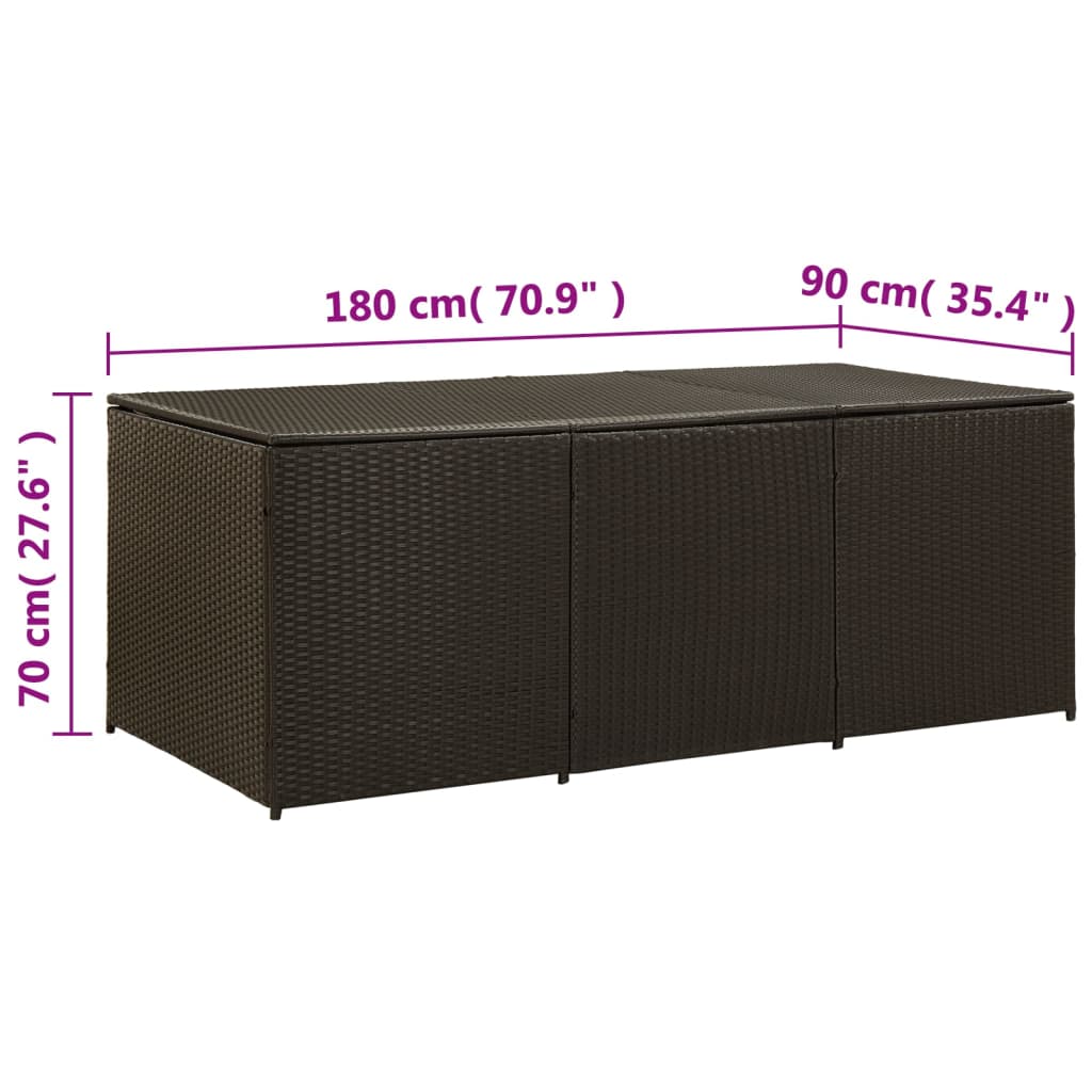 Outdoor Patio Poly Rattan Large Garden Storage Box Cushion Boxes Cabinet Unit
