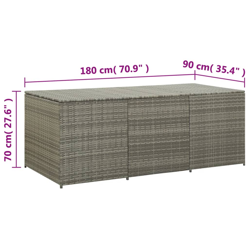 Outdoor Patio Poly Rattan Large Garden Storage Box Cushion Boxes Cabinet Unit