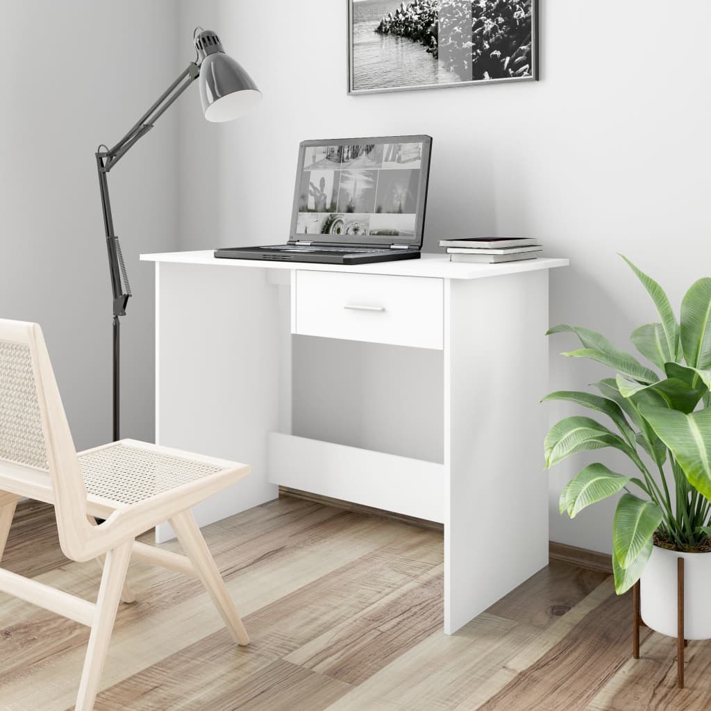 Modern Wooden Home Office Computer Desk Writing Table With Storage Drawer Wood