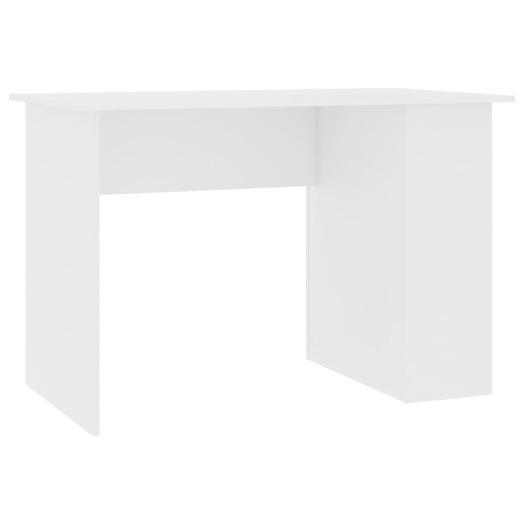 Desk White 110x60x73 cm Engineered Wood