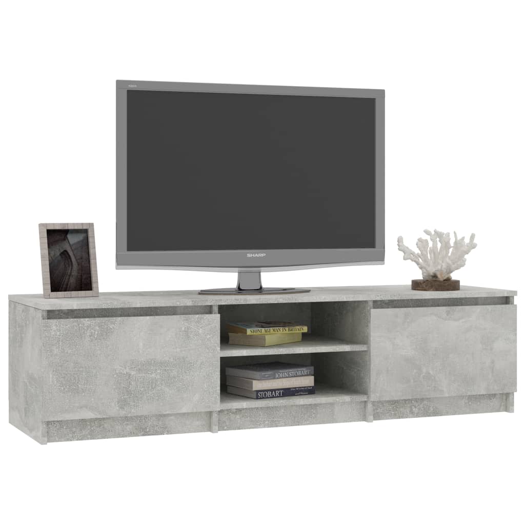 TV Cabinet Concrete Grey 140x40x35.5 cm Engineered Wood