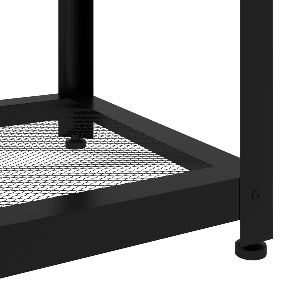 Coffee Table Light Brown and Black 90x45x45 cm MDF and Iron