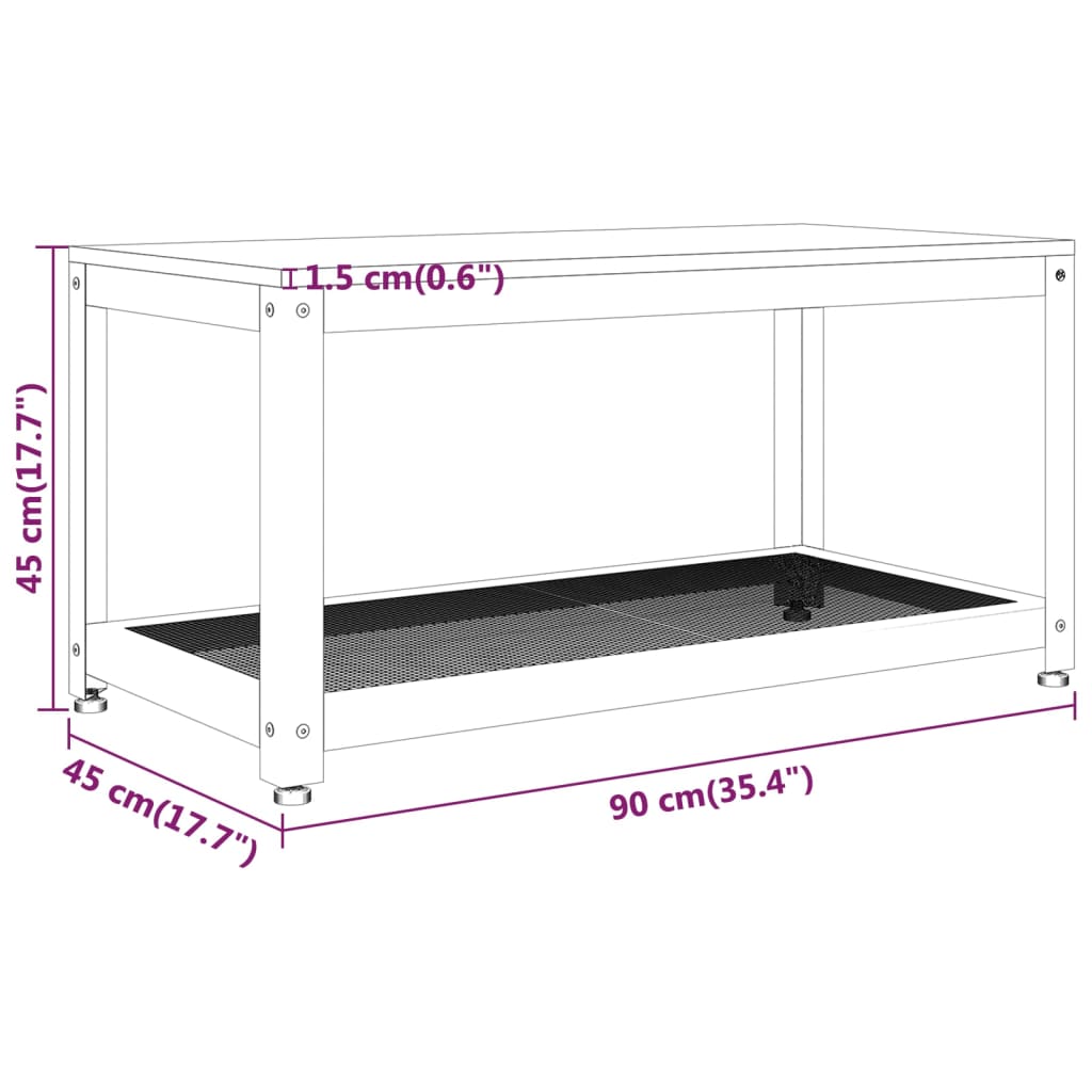 Coffee Table Light Brown and Black 90x45x45 cm MDF and Iron