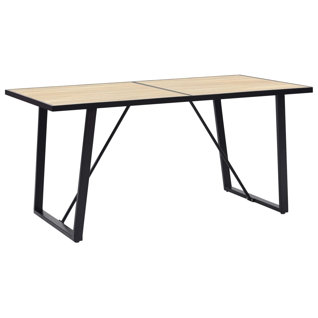 Dining Table Oak 160x80x75 cm MDF