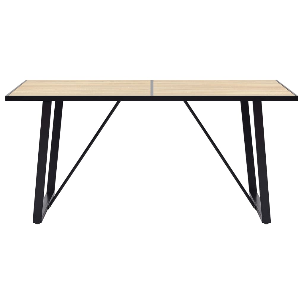 Dining Table Oak 160x80x75 cm MDF
