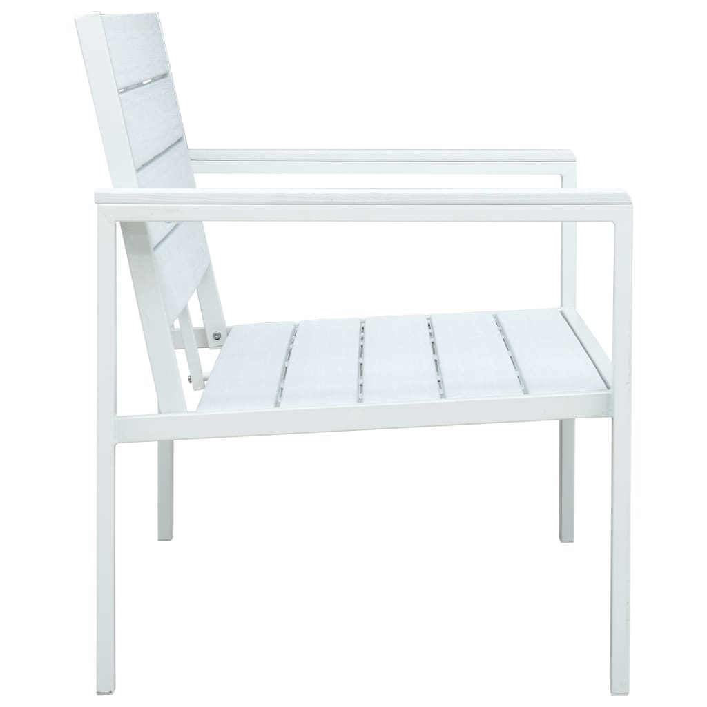 Outdoor Patio 2-Seater Wood Look Bench Outside Chair Seat Seating Benches