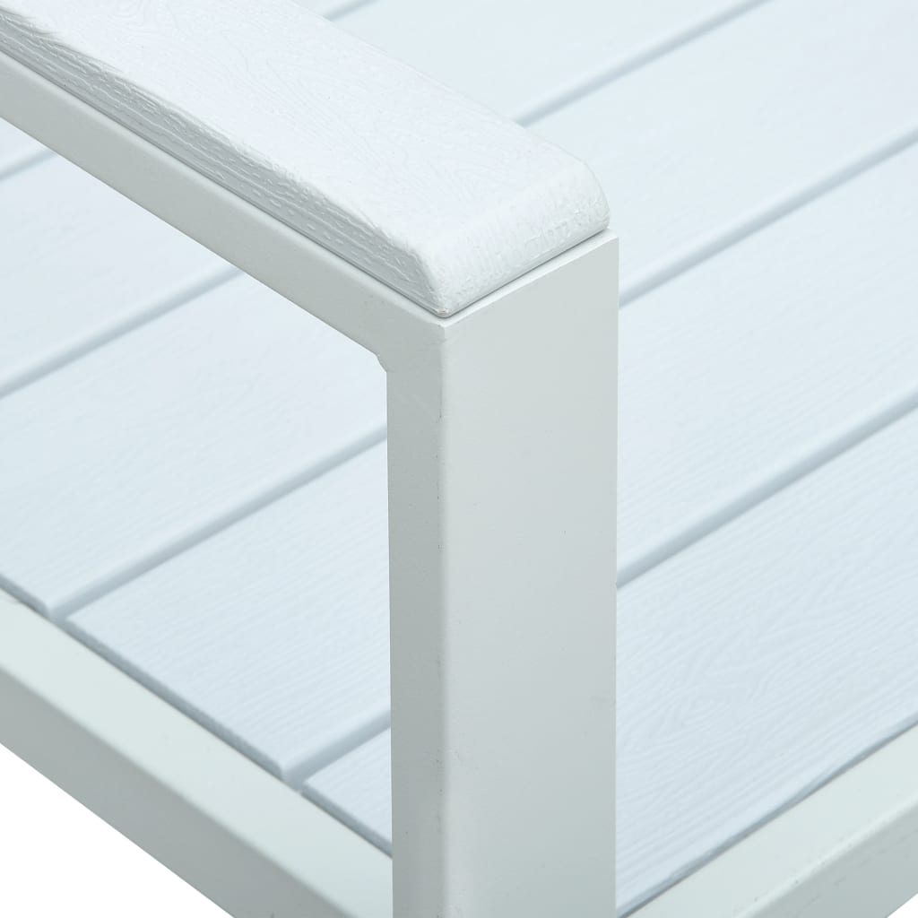 Outdoor Patio 2-Seater Wood Look Bench Outside Chair Seat Seating Benches