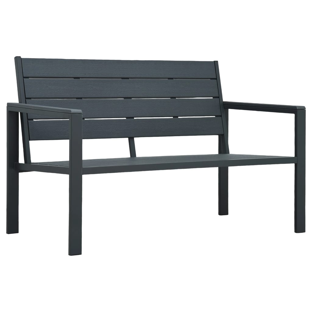 Outdoor Patio 2-Seater Wood Look Bench Outside Chair Seat Seating Benches