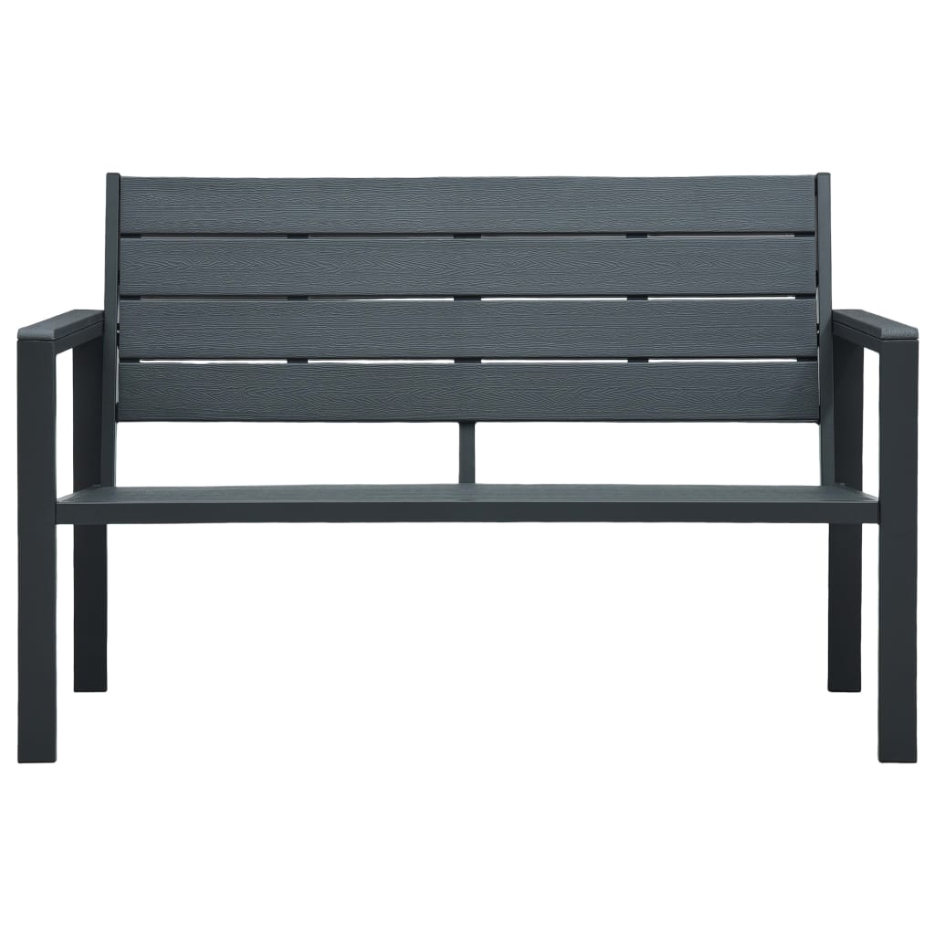 Outdoor Patio 2-Seater Wood Look Bench Outside Chair Seat Seating Benches
