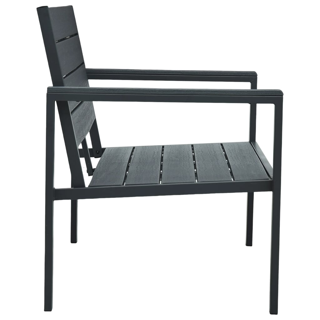 Outdoor Patio 2-Seater Wood Look Bench Outside Chair Seat Seating Benches