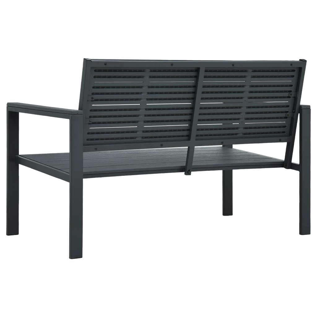 Outdoor Patio 2-Seater Wood Look Bench Outside Chair Seat Seating Benches