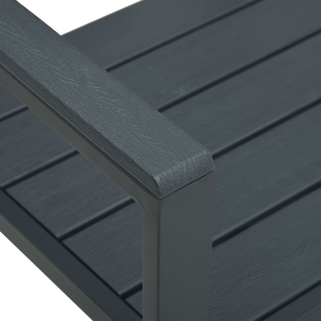 Outdoor Patio 2-Seater Wood Look Bench Outside Chair Seat Seating Benches