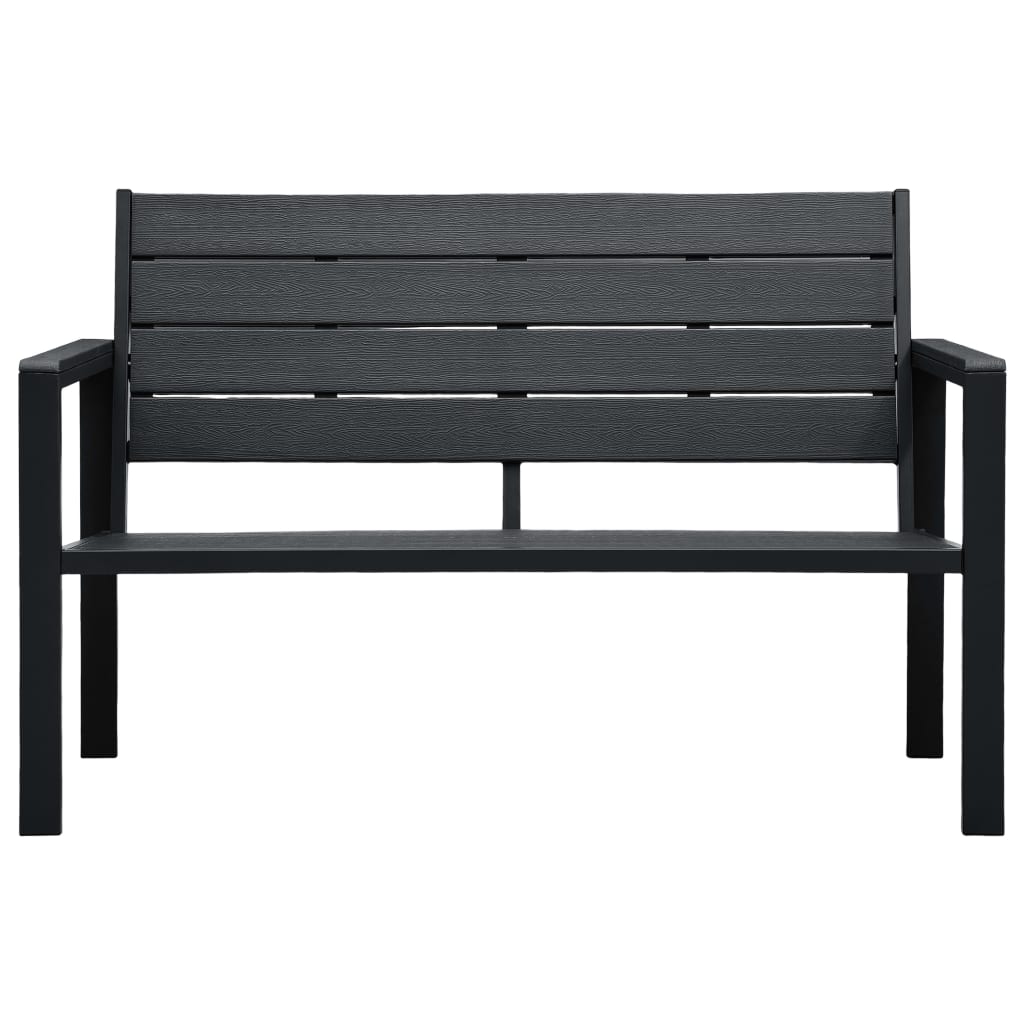 Outdoor Patio 2-Seater Wood Look Bench Outside Chair Seat Seating Benches
