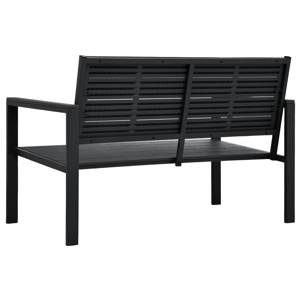 Outdoor Patio 2-Seater Wood Look Bench Outside Chair Seat Seating Benches