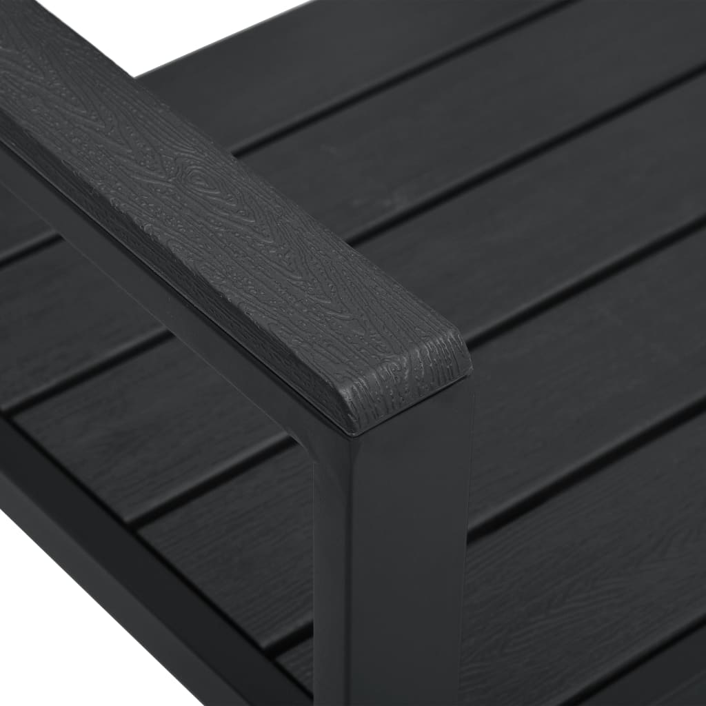 Outdoor Patio 2-Seater Wood Look Bench Outside Chair Seat Seating Benches