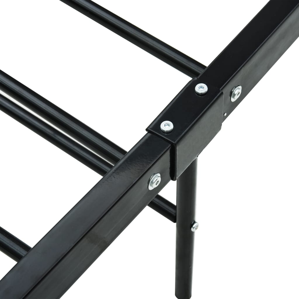 Bed Frame without Mattress Black Metal 90x200 cm