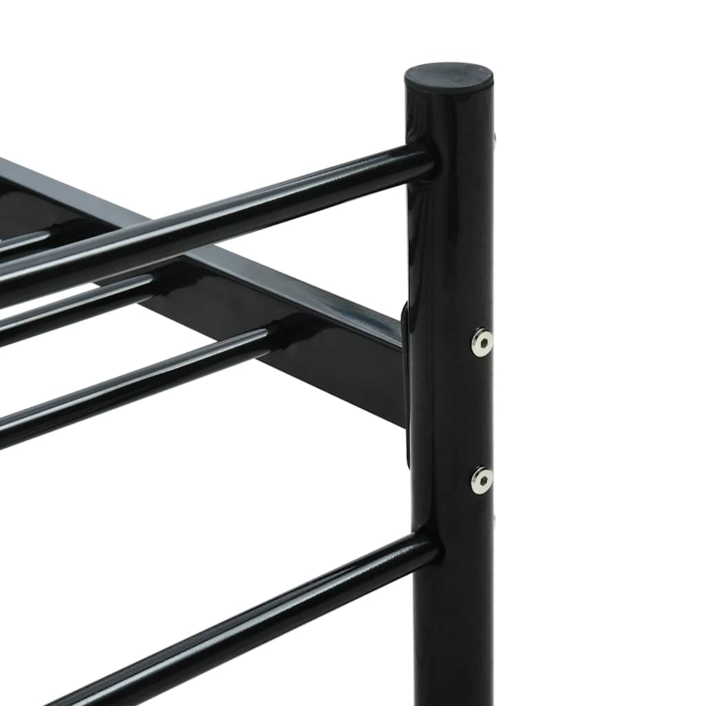 Bed Frame with Headboard without Mattress Black 140x200 cm Metal