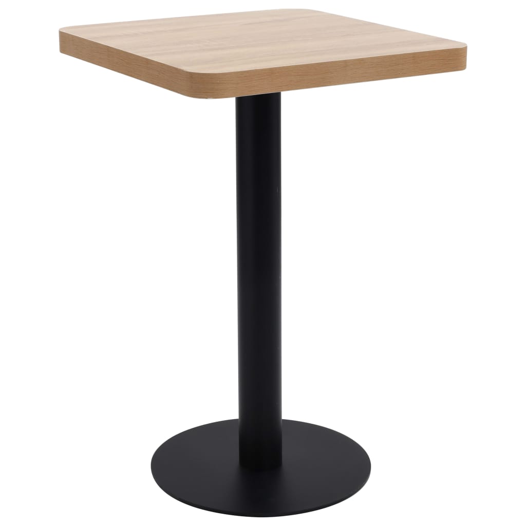 Bistro Table Light Brown 60X60 Cm Mdf