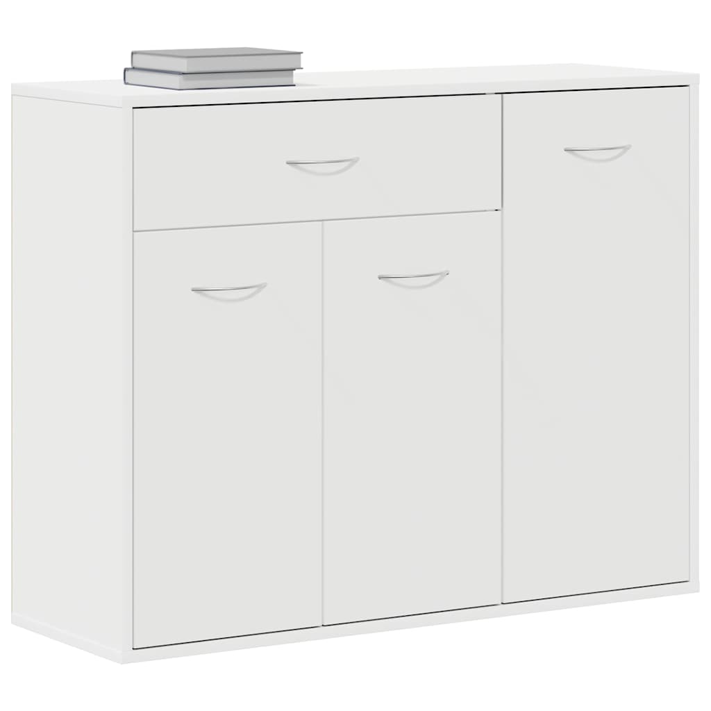 Modern Wooden Sideboard Storage Cabinet Unit With 3 Doors & Drawer Wood