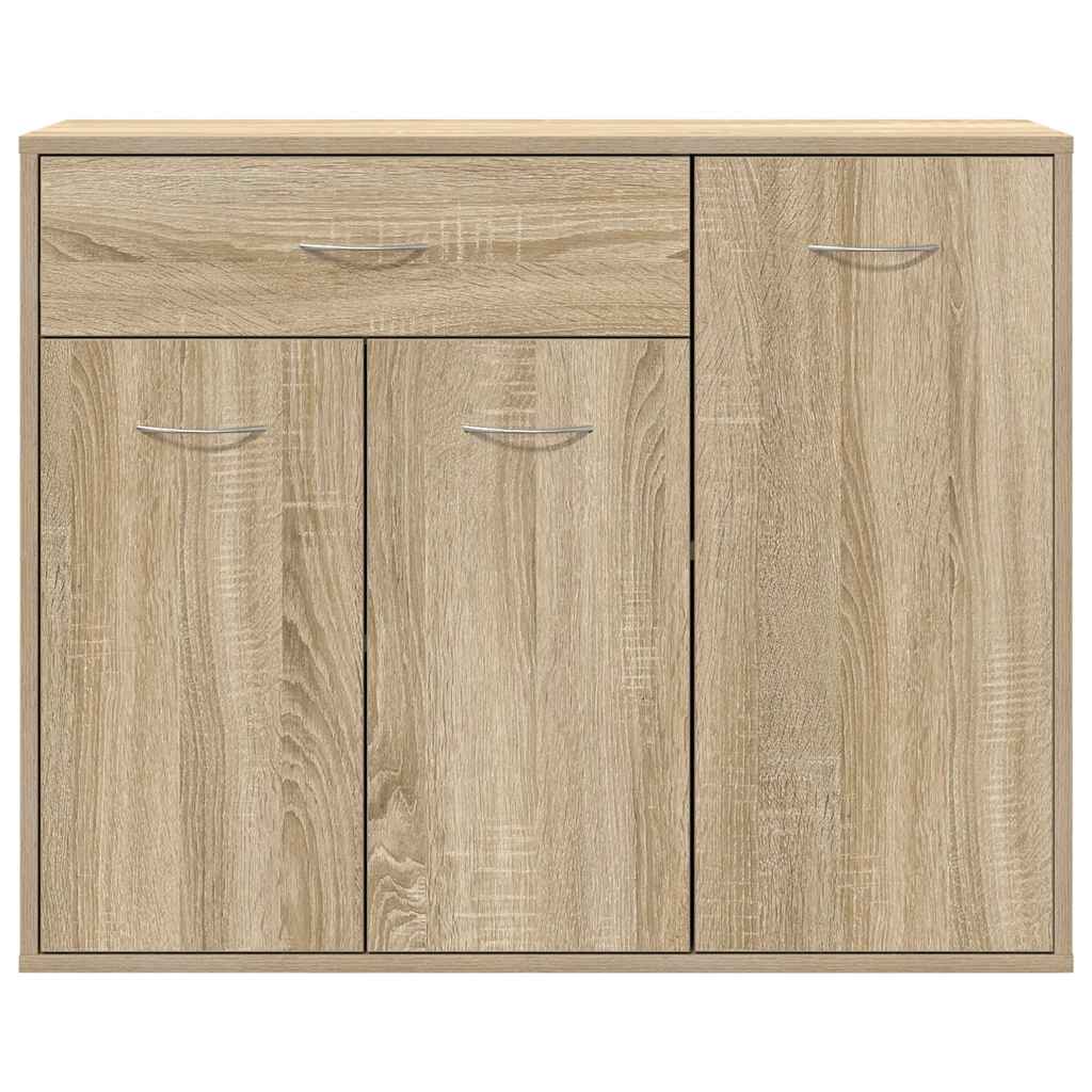 Modern Wooden Sideboard Storage Cabinet Unit With 3 Doors & Drawer Wood
