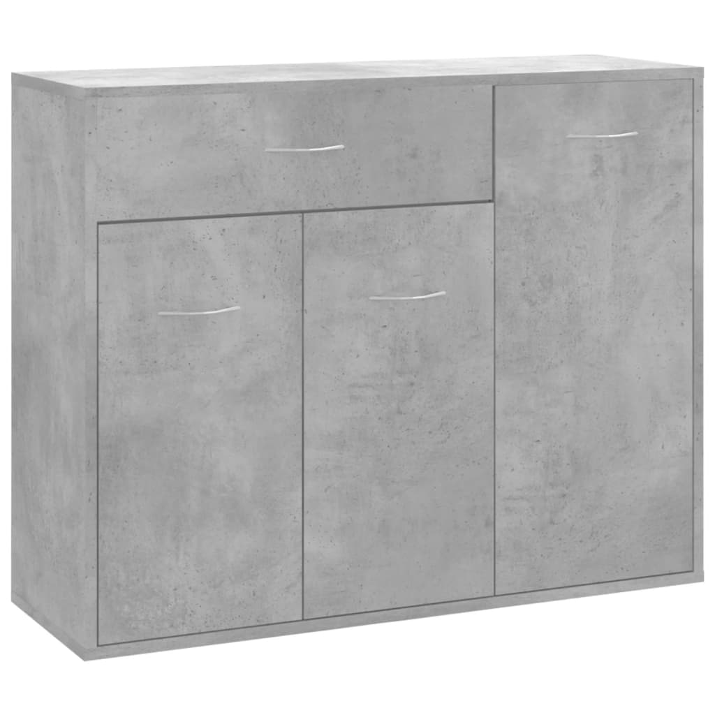 Modern Wooden Sideboard Storage Cabinet Unit With 3 Doors & Drawer Wood