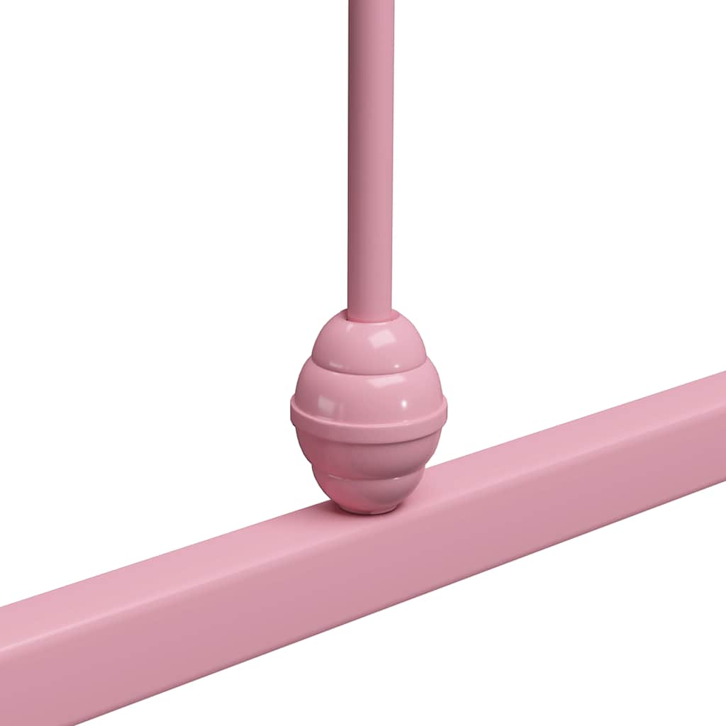 284512 vidaXL Bed Frame without Mattress Pink Metal 120x200 cm